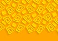 Yellow and orange geometric paper abstract background