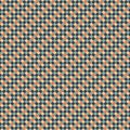 Yellow Orange Green Black Seamless Small Diagonal French Checkered Pattern. Little Inclined Colorful Fabric Check Pattern