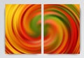 Yellow orange green swirl background. Bright autumn colors. Royalty Free Stock Photo