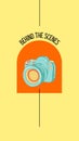 Yellow and Orange Minimalist Cute Illustration Behind The Scenes Reels Cover