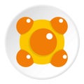 Yellow and orange molecules icon circle Royalty Free Stock Photo