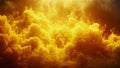 Yellow Orange mysterious fog on a black background. Ideas as a background texture or overlay. Mystery smoke. Spell or