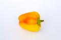 Yellow orange pepper on white background is used as dec Royalty Free Stock Photo