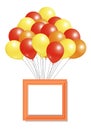 Yellow Orange Red Balloons Big Bundle Square Frame