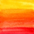 Yellow, orange, red gradient watercolor background Royalty Free Stock Photo