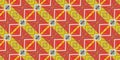 Yellow Orange Seamless Modern Maya Pattern Background