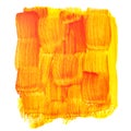 Yellow-orange square by brush strokes