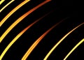 Yellow and orange stripes on black background Royalty Free Stock Photo