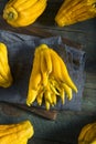 Yellow Organic Buddhas Hand Citrus