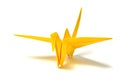 Yellow origami crane