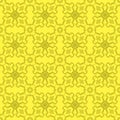 Yellow Ornamental Seamless Line Pattern