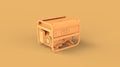 Yellow outdoor diesel generator 3d illustration Royalty Free Stock Photo