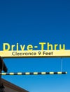 Yellow Overhead McDonald's Drive-Thru Sign Royalty Free Stock Photo