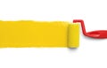 Yellow Paint Roller Royalty Free Stock Photo