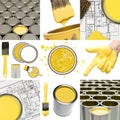 Yellow painting objects
