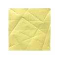 Yellow paper note memo wrinkled poster template. A poster mockup. Isolated white. Clipping path Royalty Free Stock Photo