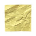 Yellow paper note memo wrinkled poster template. A poster mockup. Isolated white. Clipping path Royalty Free Stock Photo