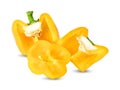 Yellow paprika isolated on white background Royalty Free Stock Photo