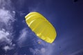 Yellow Parachute Sky Blue Royalty Free Stock Photo