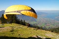 Yellow paraglider