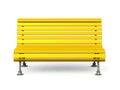 Yellow park bench Royalty Free Stock Photo