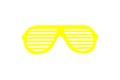 Yellow party glasses icon vector illustration