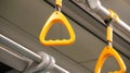 yellow passenger handles Royalty Free Stock Photo