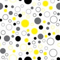 Yellow pattern on a white background. Seamless pattern for packaging, fabric, paper, background. Vector