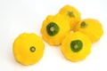 Yellow patty pan, custard marrow Royalty Free Stock Photo