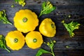 Yellow patty pan squash