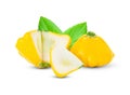 Yellow pattypan squash isolated on white background Royalty Free Stock Photo