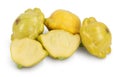 Yellow pattypan squash isolated on white background, Clipping path and full depth of field Royalty Free Stock Photo