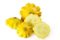 Yellow pattypan squashes Royalty Free Stock Photo
