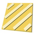 Yellow paving tile for the blind isolated, vector stock illustration with paving tile as an inclusive street for the safety of the