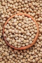 Yellow Pea white peas, matar sabut. Sugar peas in Pottery Royalty Free Stock Photo