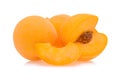 Yellow peach isolated on white background Royalty Free Stock Photo