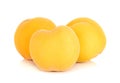 Yellow peach isolated on the white background