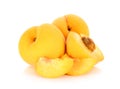 Yellow peach isolated on the white background Royalty Free Stock Photo