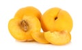 Yellow peach isolated on the white background Royalty Free Stock Photo