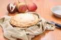Yellow peach pie Royalty Free Stock Photo