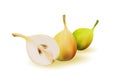 Yellow pear as source of vitamins and minerals to increase energy and combat fatigue and depression. Pear and a half.