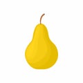 Yellow pear icon, cartoon style