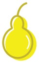 Yellow pear, icon icon Royalty Free Stock Photo