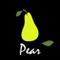 Yellow pear icon Royalty Free Stock Photo