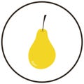 Yellow pear icon Royalty Free Stock Photo