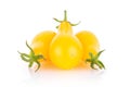 Yellow pear tomato isolated on white Royalty Free Stock Photo