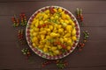 Yellow pear tomatoes and currant red and green tomatoes Royalty Free Stock Photo