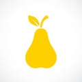Yellow pear vector shape
