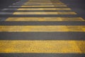 Yellow pedestrian crossing Royalty Free Stock Photo