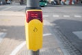Pedestrian push botton in Austria Royalty Free Stock Photo